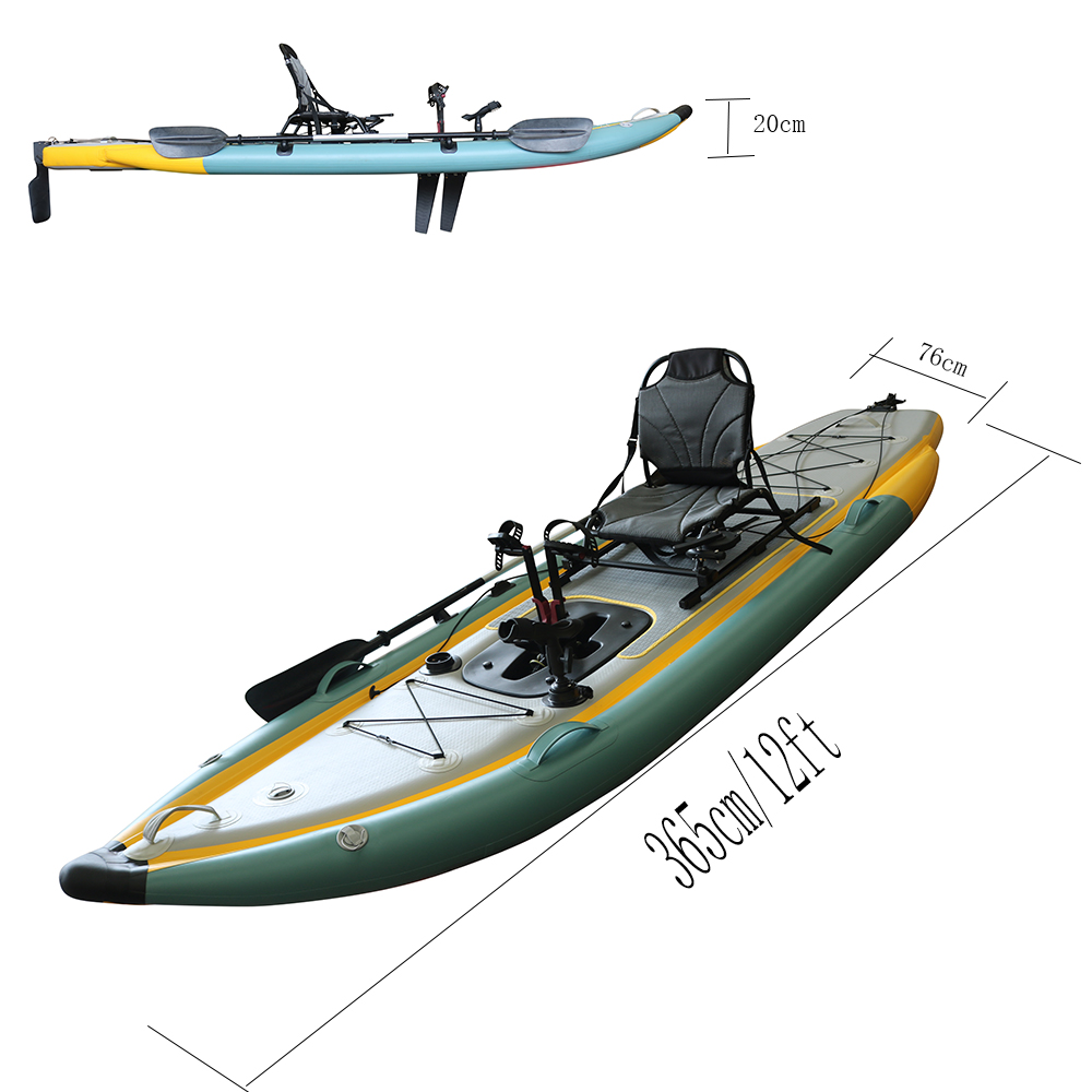 Pedal Propulsion Foldable Infl - огляд і ціна Fishing Kayak Sit On Top