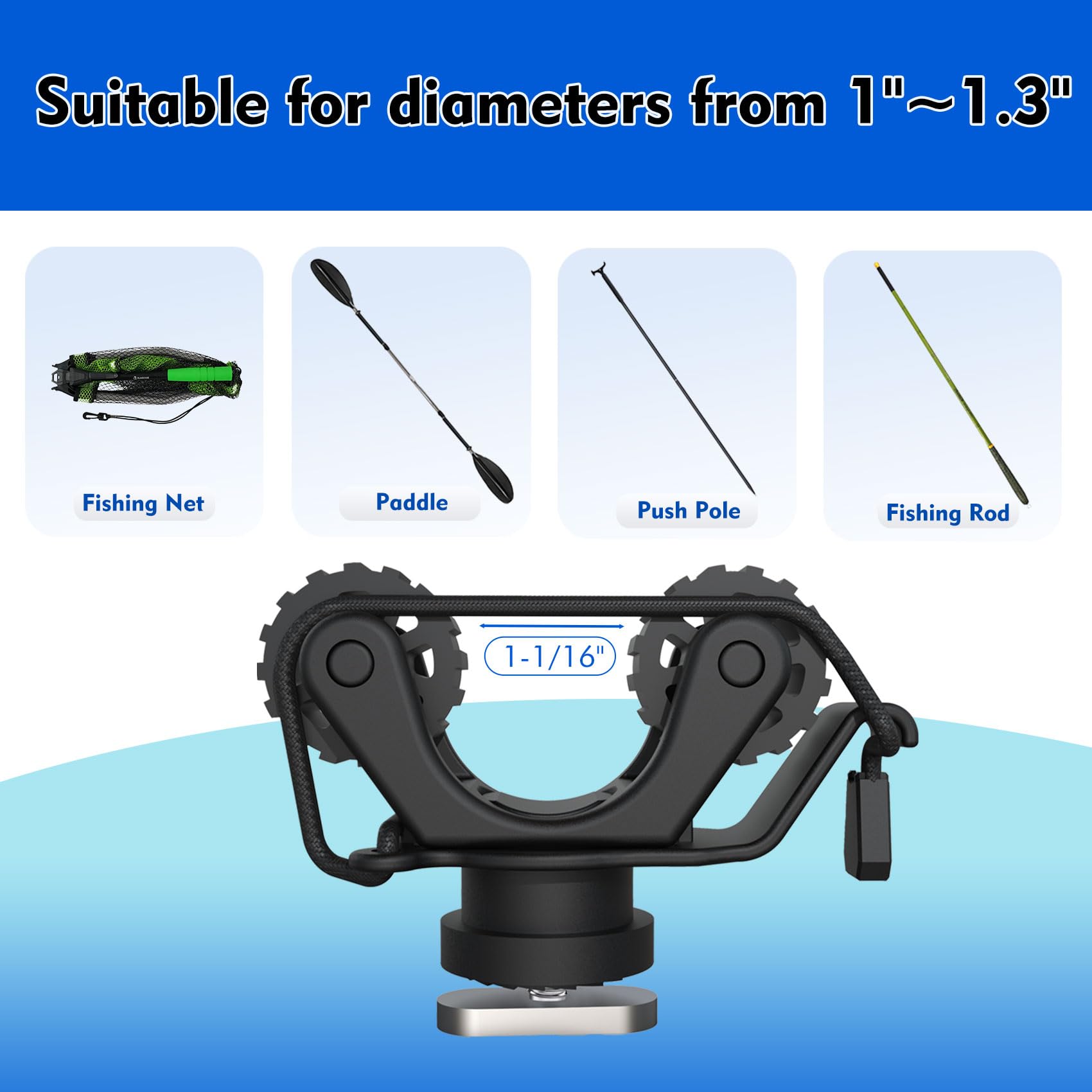 Kayak Rail Paddle Holder Kayak - огляд і ціна Fishing Kayak Rod Holder