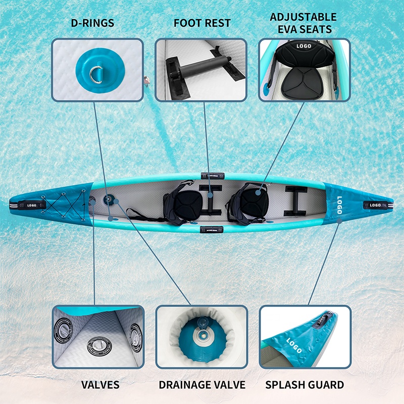 Drop Stitch Kayak Inflatable C - огляд і ціна Fishing Kayak Sit In