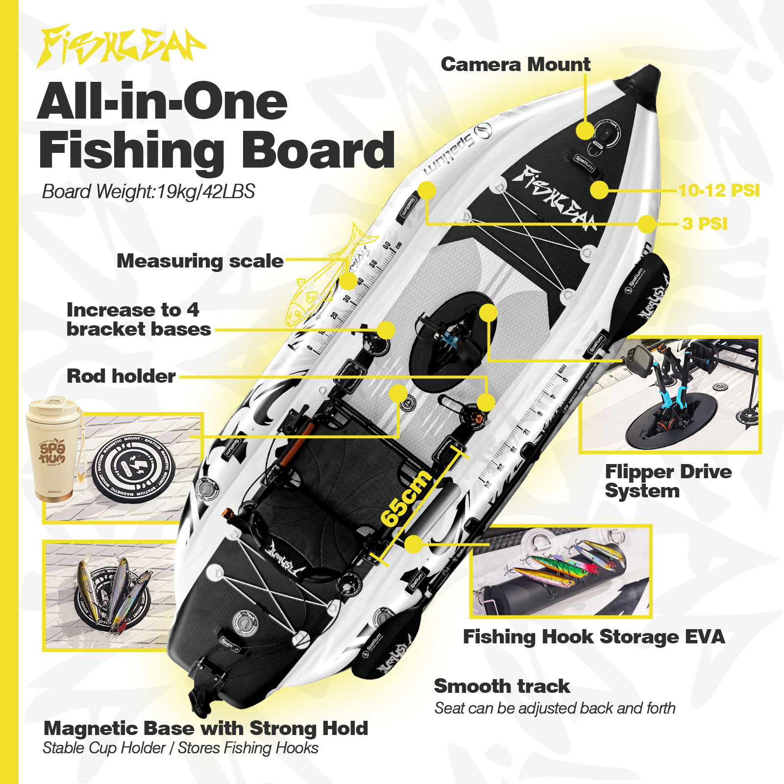 Spatium 11.5ft Flipper Pedal D - огляд і ціна Fishing Kayak Pedal Drive
