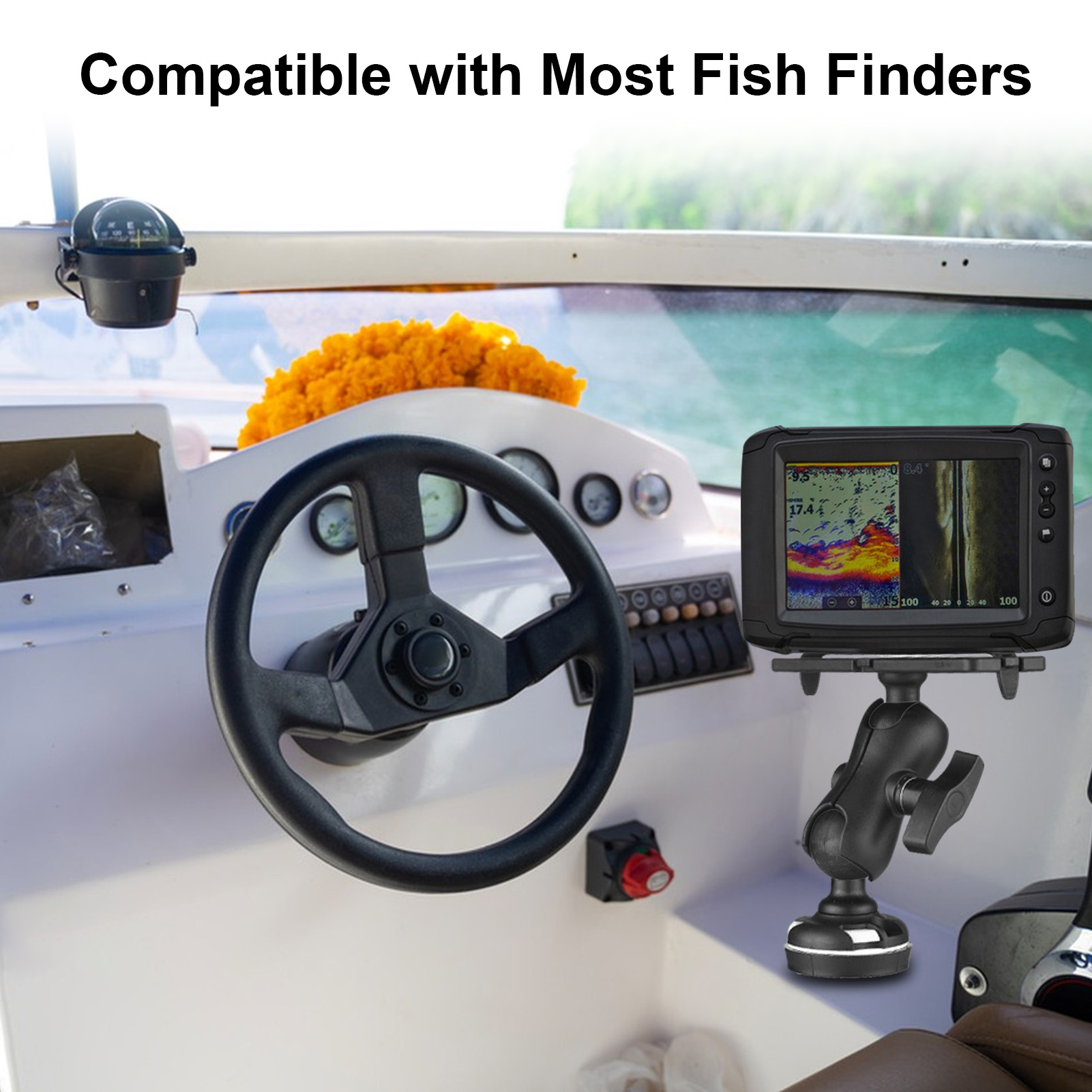 Fish Finder Mount with Rectang - огляд і ціна Fishing Kayak Fish Finder Mount